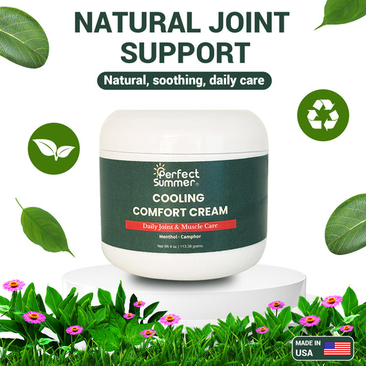 Perfect Summer Cooling Comfort Cream Moisturizers with Menthol, Camphor, Copper Tripeptide-01, Capsaicin, Clove Oil and Sunflower Oil  V4